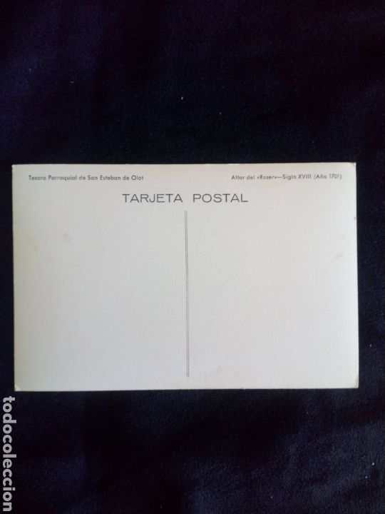 Postales: Antigua postal del altar del Roser Olot - Foto 2