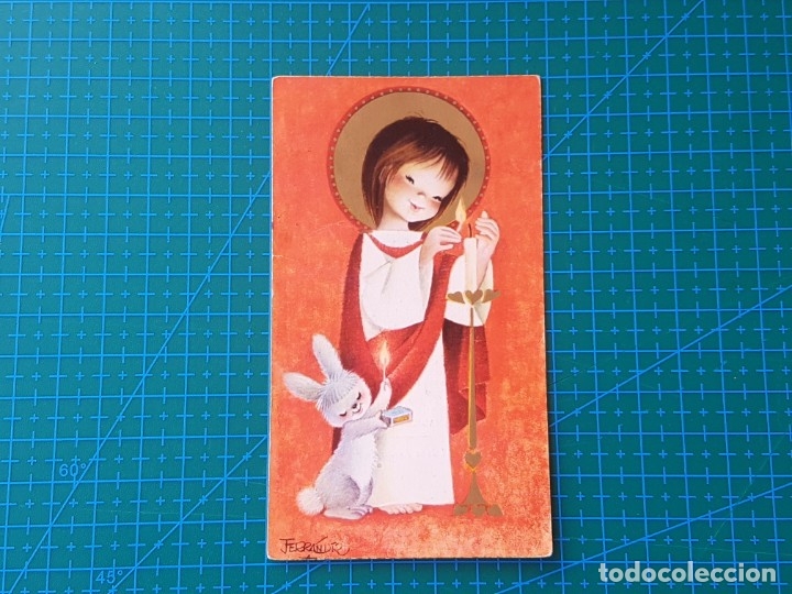 Postkarten: RECUERDO PRIMERA COMUNION. NI&Ntilde;O JESUS. ORACION. FERRANDIZ. SUBI 4106/3. GRANADILLA-TENERIFE-1962