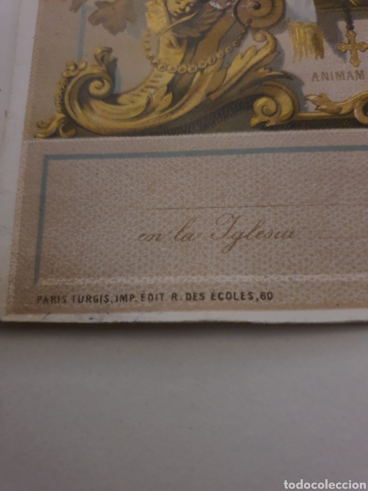 Postales: Recordatorio de comuni&oacute;n de 1800 - Foto 5