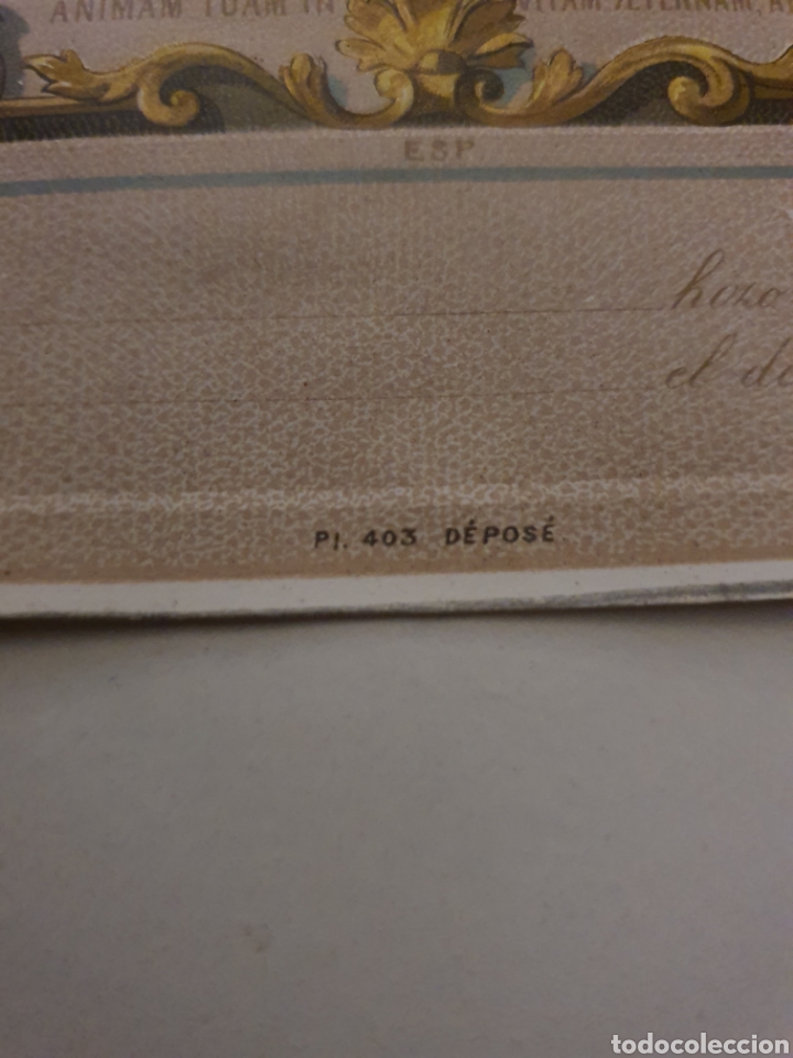 Postales: Recordatorio de comuni&oacute;n de 1800 - Foto 6