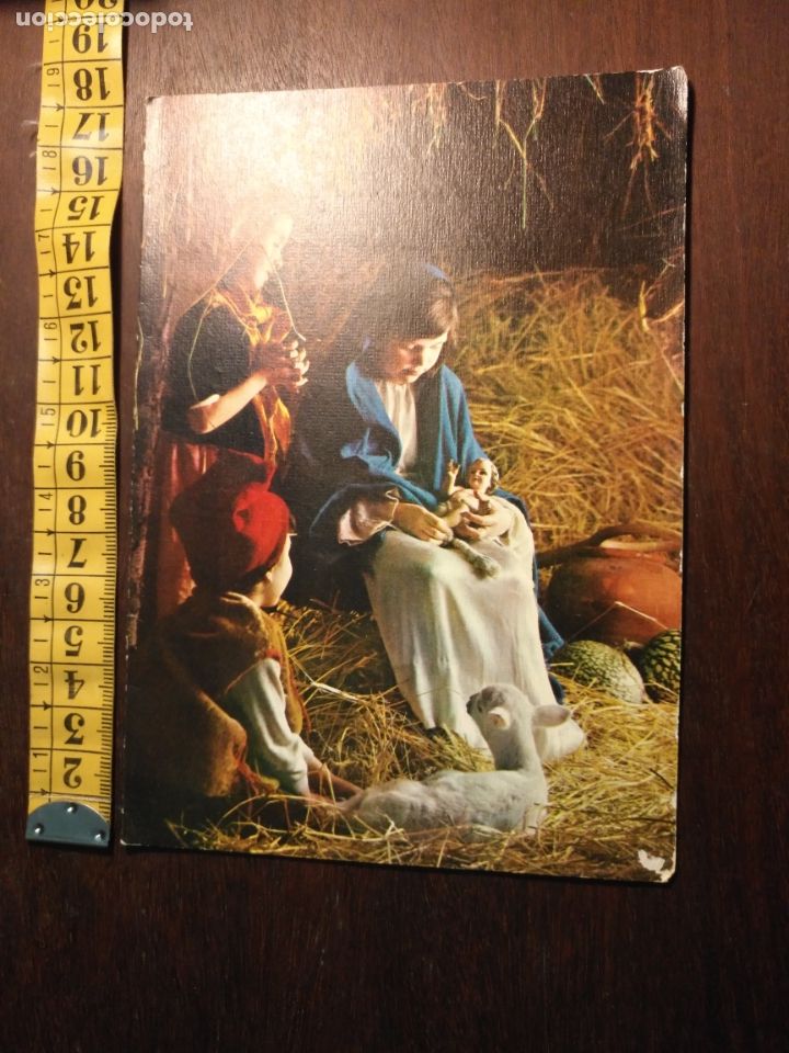 Postales: FELICITACION NAVIDAD TARJETA ESCRITA diptico navidad portal de belen NACIMIENTO - MIRACLE BV 4266