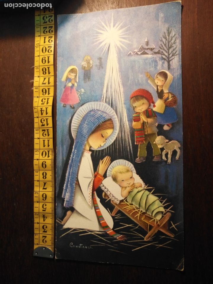 Postais: FELICITACION NAVIDAD TARJETA ESCRITA diptico navidad portal belen NACIMIENTO - VIRGEN NI&Ntilde;O JESUS