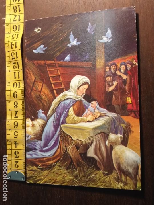 Postais: FELICITACION NAVIDAD TARJETA ESCRITA diptico navidad portal DE belen NACIMIENTO - VIRGEN NI&Ntilde;O JESUS
