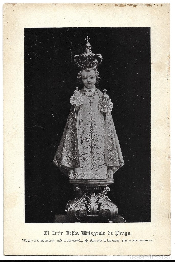 Postales: EXTRAORDINARIA FOTOGRAFIA ANTIGUA DE - DEL NI&Ntilde;O JESUS MILAGROSO DE PRAGA
