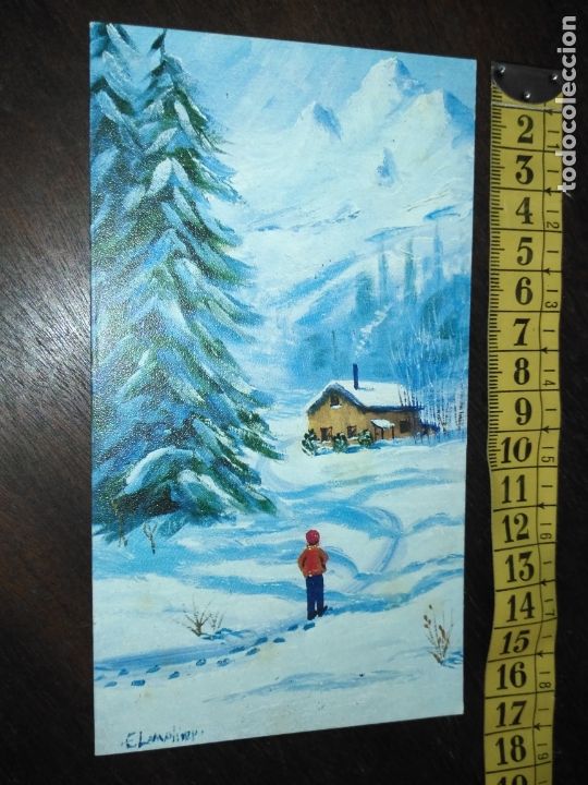 Cartoline: FELICITACION NAVIDAD TARJETA NAVIDE&Ntilde;A ESCRITA diptico navidad Christmas