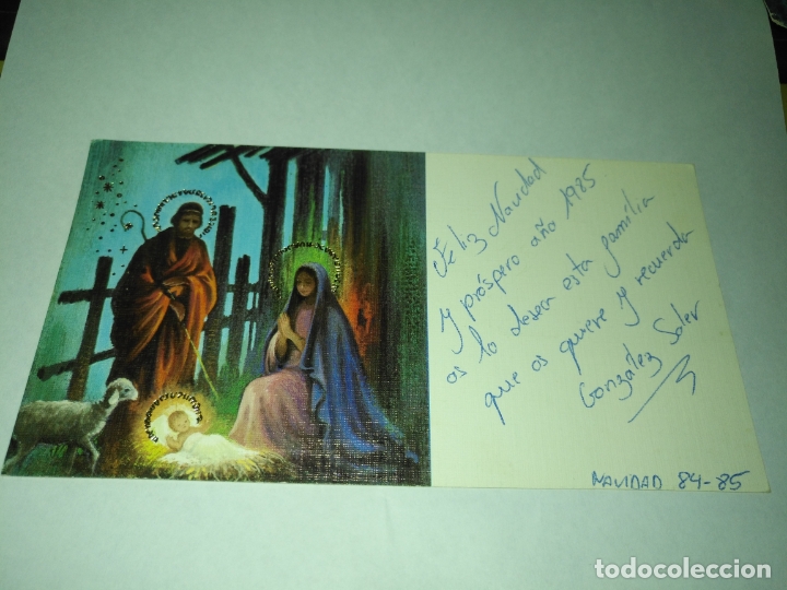 Cartoline: FELICITACION NAVIDAD TARJETA NAVIDE&Ntilde;A ESCRITA sencilla Christmas