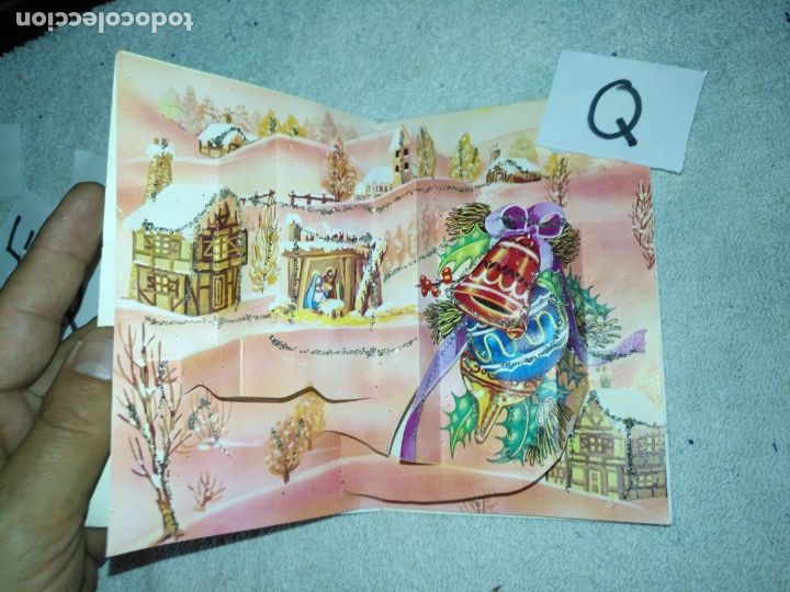 Cartoline: FELICITACION TROQUELADA DESPLEGABLE NAVIDAD TARJETA NAVIDE&Ntilde;A - Christmas PARA PORTAL DE BELEN