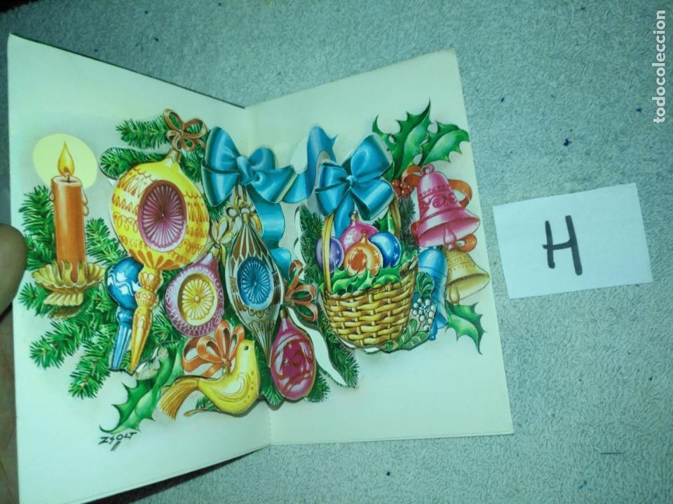 Cartoline: FELICITACION TROQUELADA DESPLEGABLE NAVIDAD TARJETA NAVIDE&Ntilde;A - Christmas PARA PORTAL DE BELEN