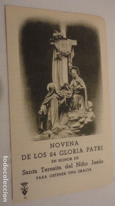Cartes Postales: NOVENA DE LOS 24 GLORIA PATRI.SANTA TERESITA NI&Ntilde;O JESUS.BARCELONA