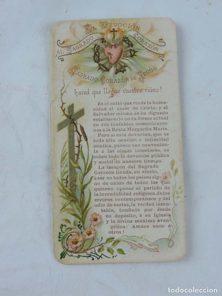 Postales: LA DEVOCION AL SAGRADO CORAZON DE JESUS, TIENE 8 PAG. MIDE 10,5 X 5,5 CMS.
