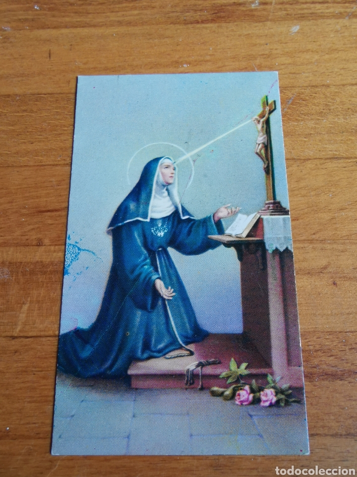 Postales: Estampita visi&oacute;n de una monja - Foto 1