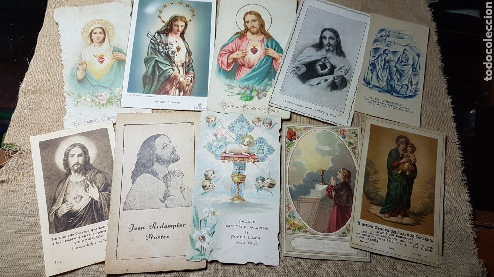 Postales: Lote 10 antiguas estampas religiosas