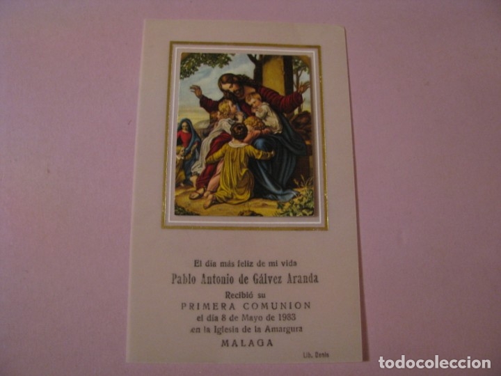 Postales: RECORDATORIO DE LA PRIMERA COMUNI&Oacute;N. MALAGA 1983. - Foto 1