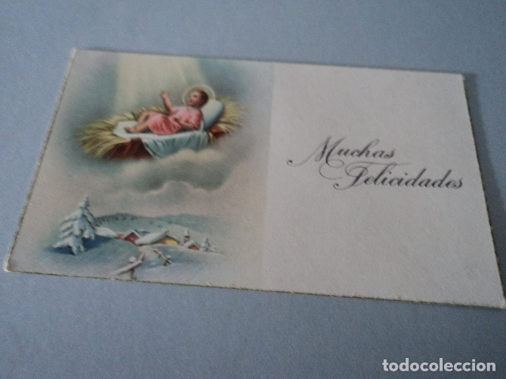 Postais: ANTIGUA ESTAMPA FELICITACION NAVIDAD 1950 12 X 7 CM
