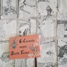 Postales: CARPETA CON 15 POSTALES, EL CARMELO SEGÚN SANTA TERESA. Lote 182506650