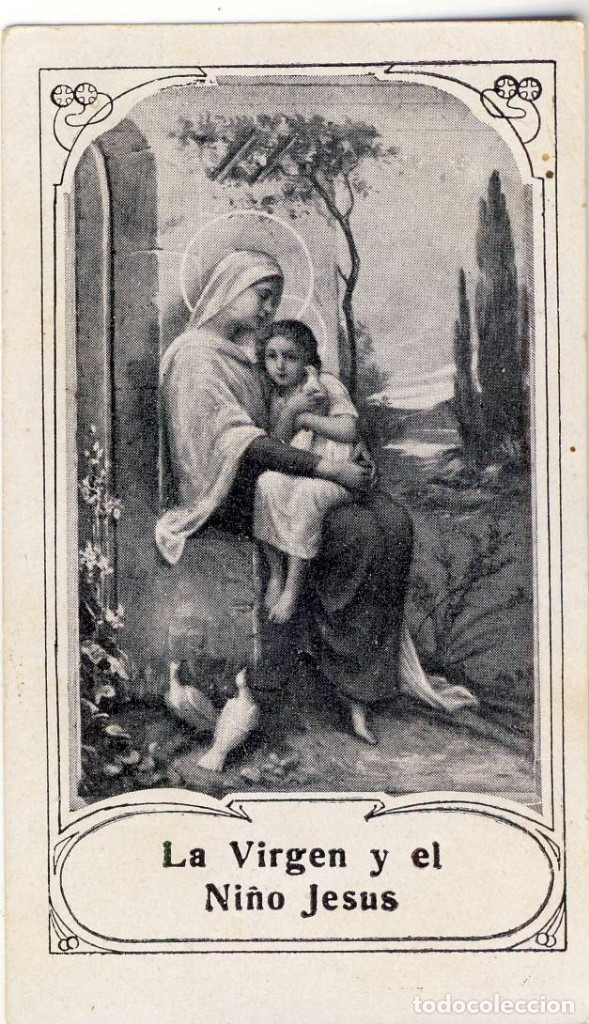 Postales: LA VIRGEN Y EL NI&Ntilde;O JES&Uacute;S.- ORACI&Oacute;N.-