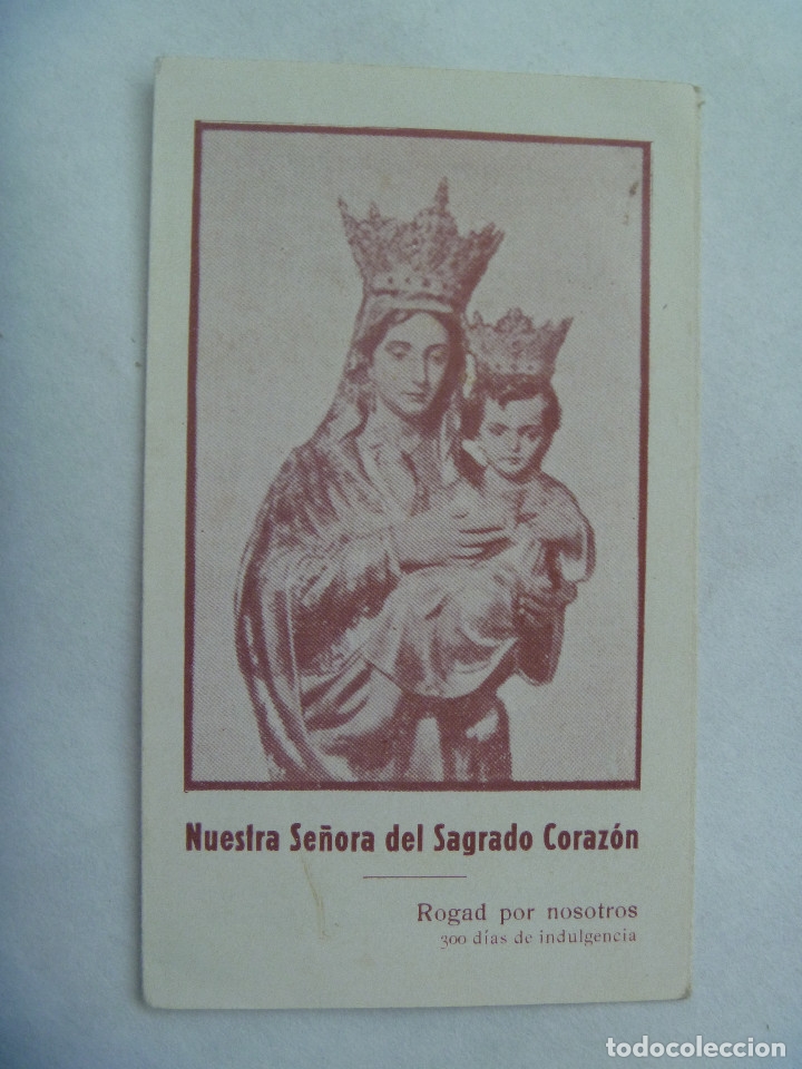 Postales: ESTAMPA TRIDUO DE NUESTRA SE&Ntilde;ORA DEL SAGRADO CORAZON DE JESUS. ORACION, ETC