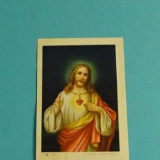 Postales: ESTAMPA SAGRADO CORAZÓN DE JESÚS. EN REVERSO NOVENA DE LA CONFIANZA
