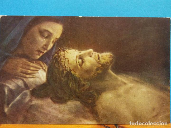 Postales: VIRGEN LLORANDO EN EL SANTO SEPULCRO. USADA