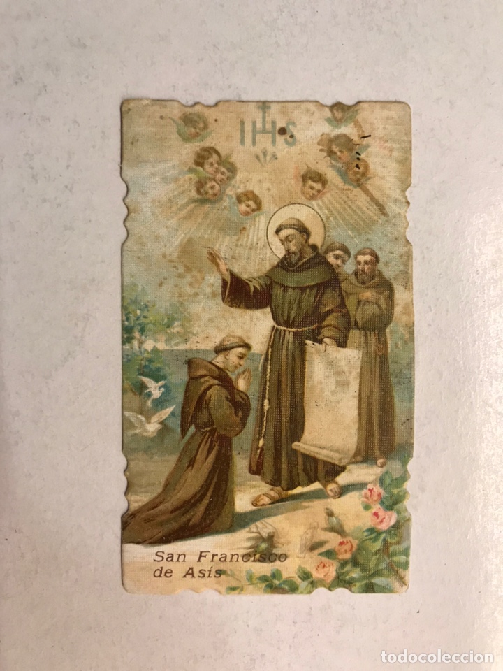 Postales: SAN FRANCISCO DE ASIS. Estampa Religiosa Recordatorio (h.1930?)