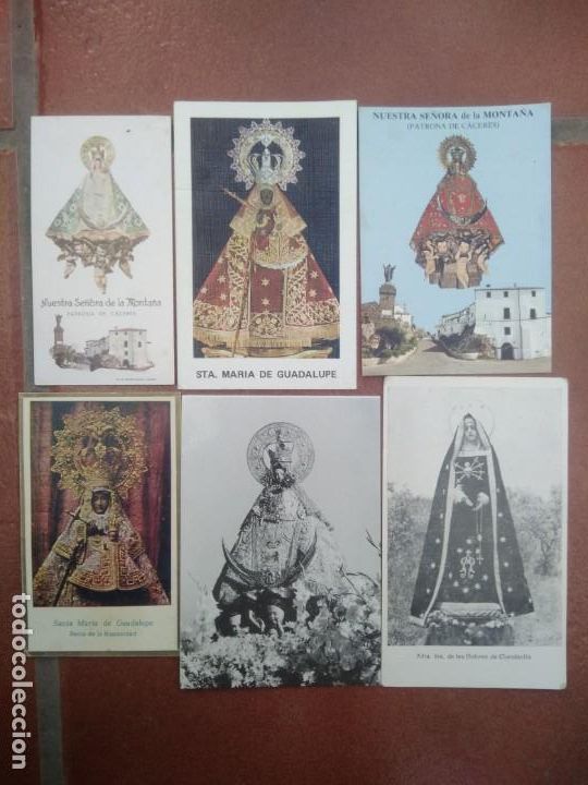 Postales: Lote de 6 estampas religiosas de extremadura - Foto 1