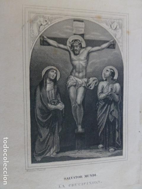 Cartes Postales: LA CRUCIFIXION ESTAMPA GRABADO SIGLO XIX 10,5 X 15 CMTS