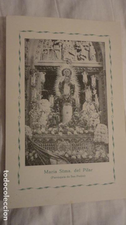 Postales: SOLEMNE NOVENA.VIRGEN SANTISIMA DEL PILAR.PARROQUIA SAN PEDRO.RAFAEL BELLIDO CARO.SEVILLA