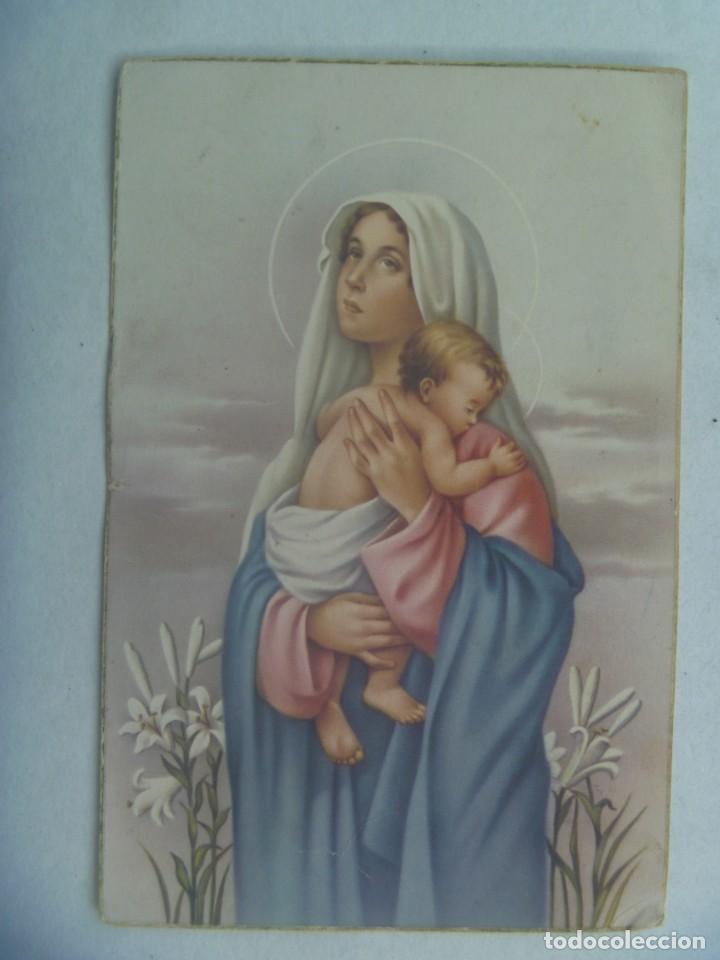 Postales: POSTAL CON BONITO DIBUJO DE LA VIRGEN CON NI&Ntilde;O JESUS. A&Ntilde;OS 40