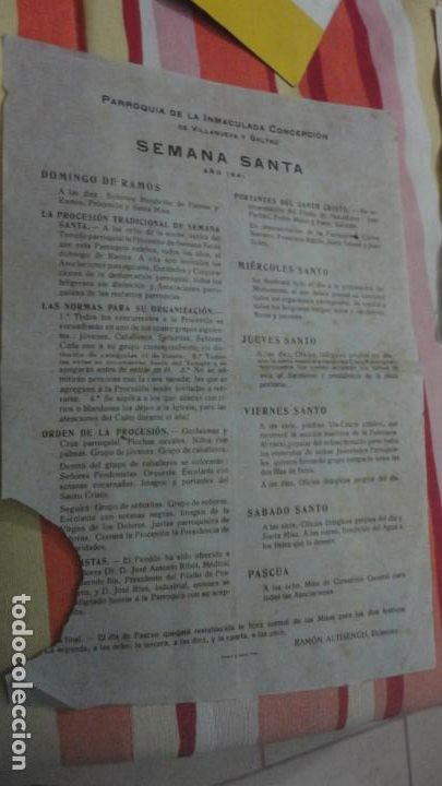 Postales: SEMANA SANTA.PARROQUIA INMACULADA CONCEPCION.VILLANUEVA Y LA GELTRU.1941