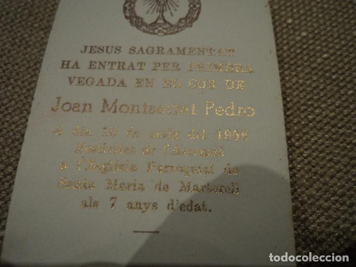 Postales: recordatorio de comunion martorell 1956 - Foto 2