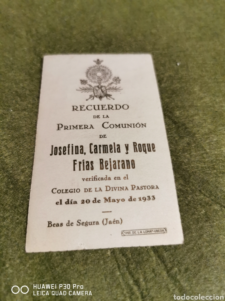 Postales: Recuerdo primera comuni&oacute;n 1933 - Foto 2