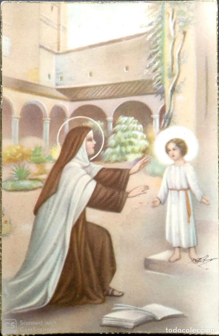Postales: Virgen y Ni&ntilde;o Jes&uacute;s. Usadaa. Color