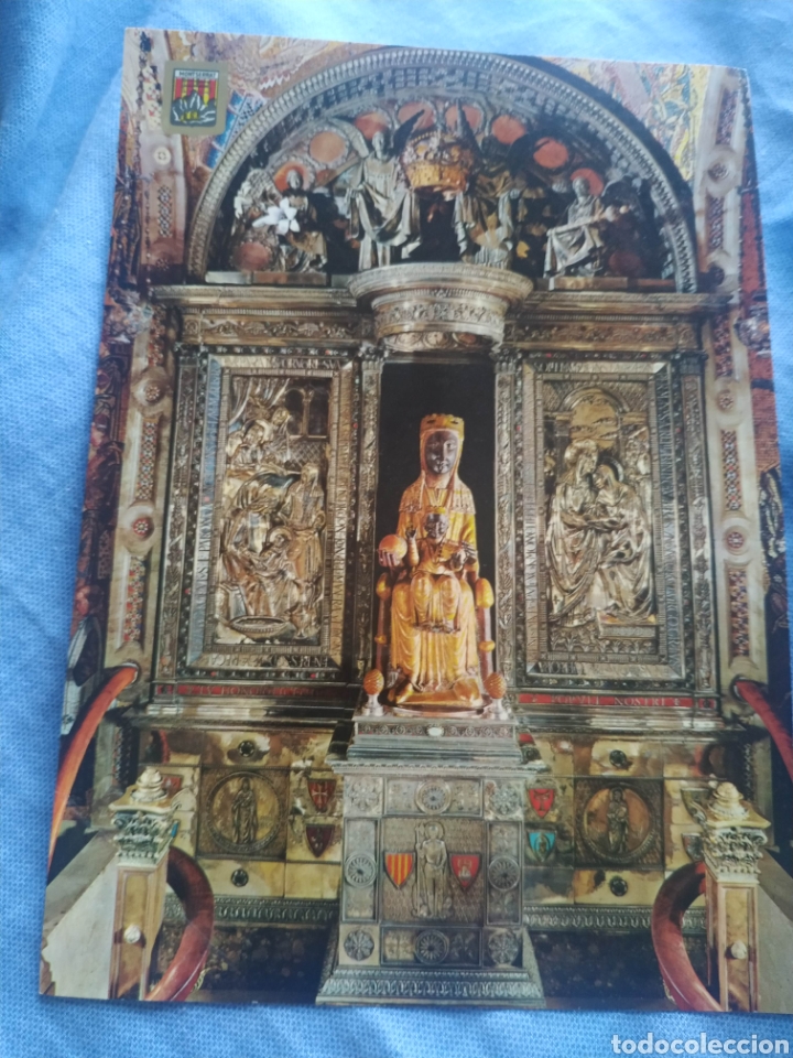 Postcards: Postal Grande 21 x 15 cm Verge Mare de Deu Virgen Montserrat a&ntilde;os 70