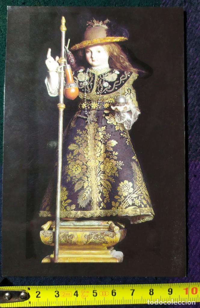 Postales: POSTAL NI&Ntilde;O JESUS VESTIDO DE PEREGRINO DE MADERA POLICROMADA SIGLO XVIII ANONIMO