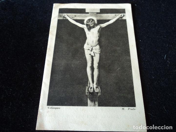 Postales: RECORDATORIO DE DEFUNCION 1949 imagen cristo de velazquez m. prado imp. gilabert