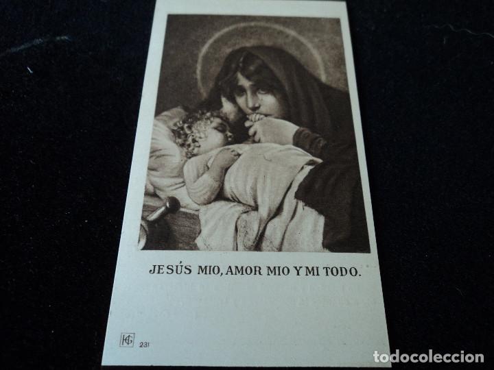 Postales: RECORDATORIO DE DEFUNCION1925  IMAGEN JESUS NI&Ntilde;O CON VIRGEN