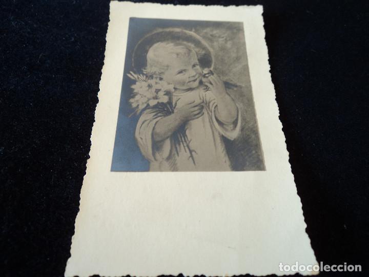 Postales: RECUERDO comunion 1948 Estampa JESUS NI&Ntilde;O 11 x 6,5 cm