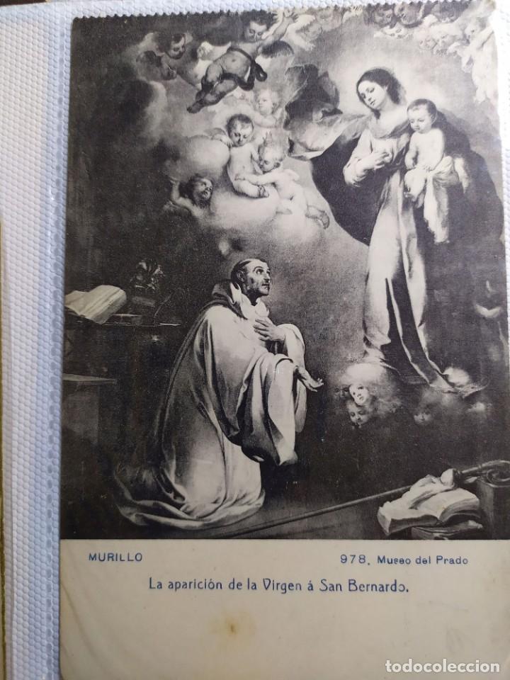 Postales: POSTAL BLANCO Y NEGRO MUSEO DEL PRADO LA APARICION DE LA VIRGEN A SAN BERNARDO MURILLO