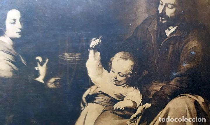 Postales: POSTAL BLANCO Y NEGRO MUSEO DEL PRADO SACRA FAMILIA PAJARITO MURILLO 01