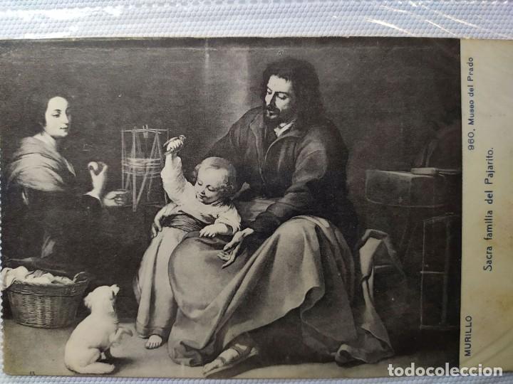 Postales: POSTAL BLANCO Y NEGRO MUSEO DEL PRADO SACRA FAMILIA PAJARITO MURILLO 02