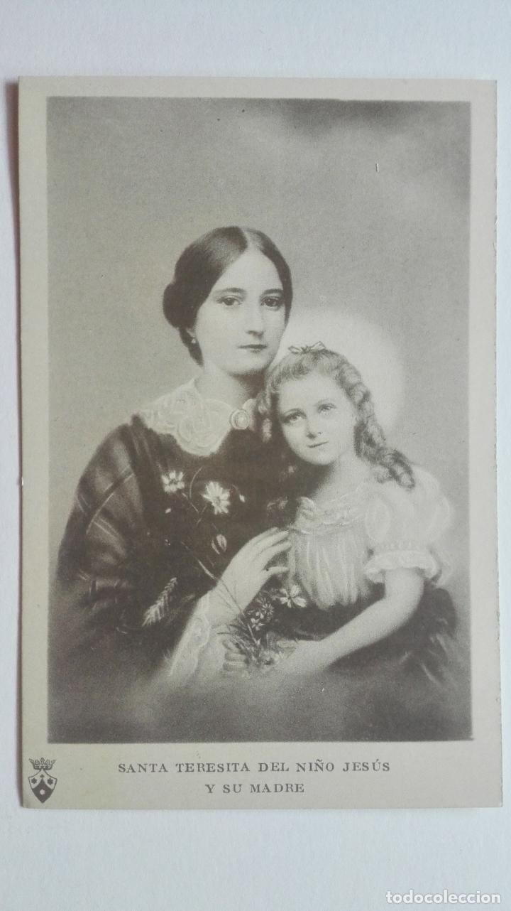 Postales: POSTAL - SANTA TERESITA DEL NI&Ntilde;O JESUS, Y SU MADRE