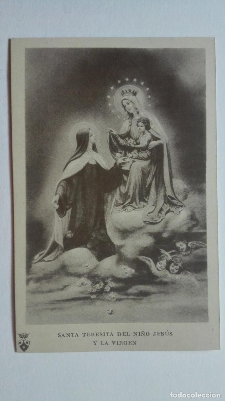 Postales: POSTAL - SANTA TERESITA DEL NI&Ntilde;O JESUS, Y LA VIRGEN