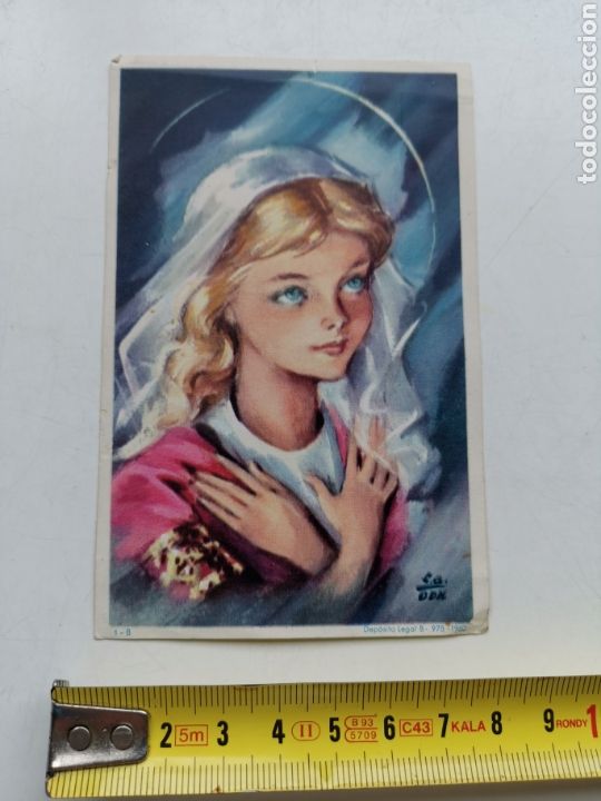 Postcards: Estampita de ni&ntilde;a rezando. De 1960 C.A O.D.M 1-B