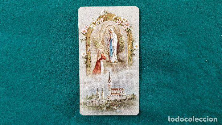 Postales: ESTAMPA RECORDATORIO VIRGEN DE LOURDES - ORACION AL DORSO