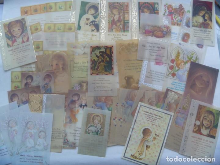 Postales: LOTE DE 50 ESTAMPAS DE PRIMERA COMUNION EN PAPEL VEGETAL