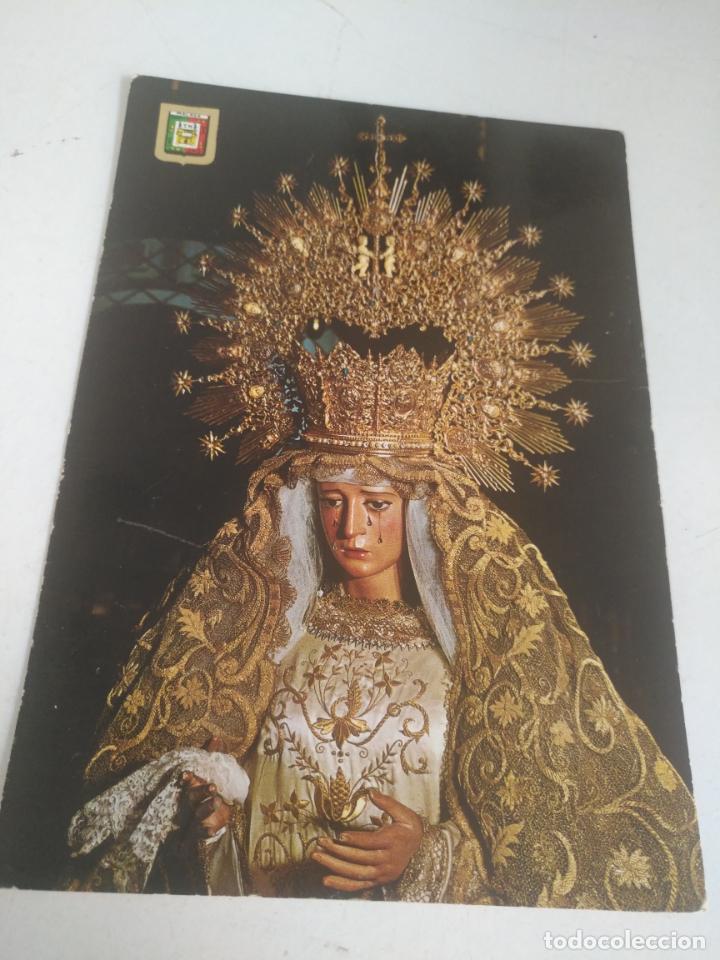 Postais: POSTAL VIRGEN O SANTO SEMANA SANTA - virgen DE LA ESPERANZA MALAGA ESCUDO DE ORO