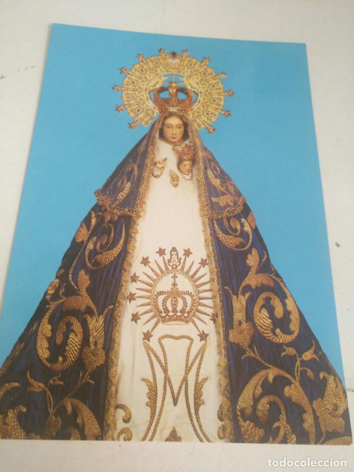 Postais: POSTAL VIRGEN O SANTO SEMANA SANTA - VIRGEN DEL MILAGRO DE FRESNEDO SOLORZANO CANTABRIA ESCUDO ORO