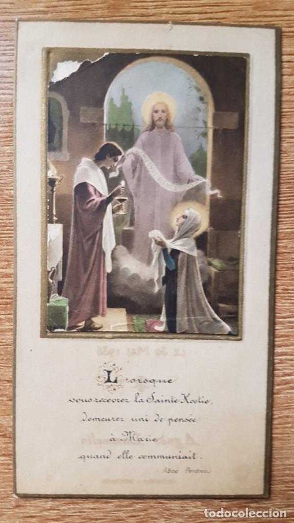 Postkarten: ANTIGUA ESTAMPA RECORDATORIO COMUNI&Oacute;N 1935 FRANCE. LA COMUNI&Oacute;N DE MARIA
