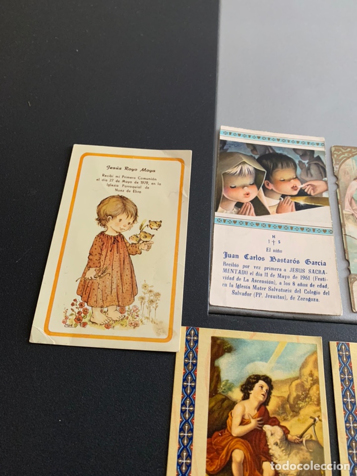 Postales: Lote 9 Estampas. Recordatorio Primera Comuni&oacute;n - Foto 4