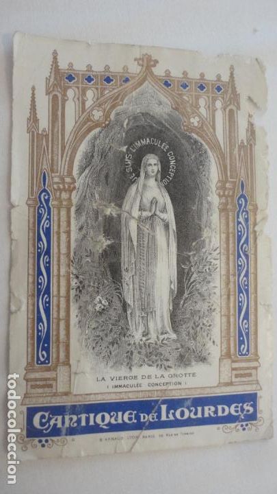 Postales: ANTIGUA ESTAMPA.VIRGEN DE LOURDES.MEDALLAS.B.ARNAUD.PARIS.